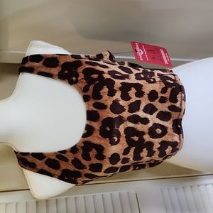 Spirithoods velvet leopard top large NWT Price Firm